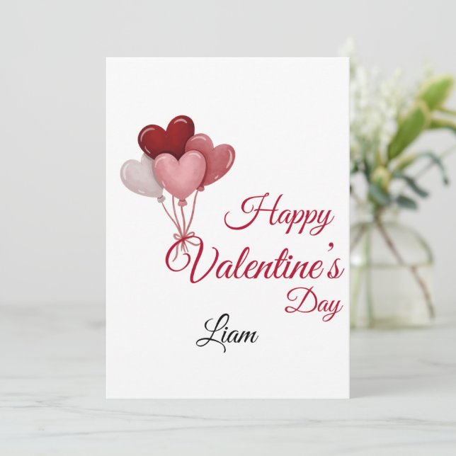 Valentine Love Card | Romantic for Him & Her Tack Kort (Stående Fram)