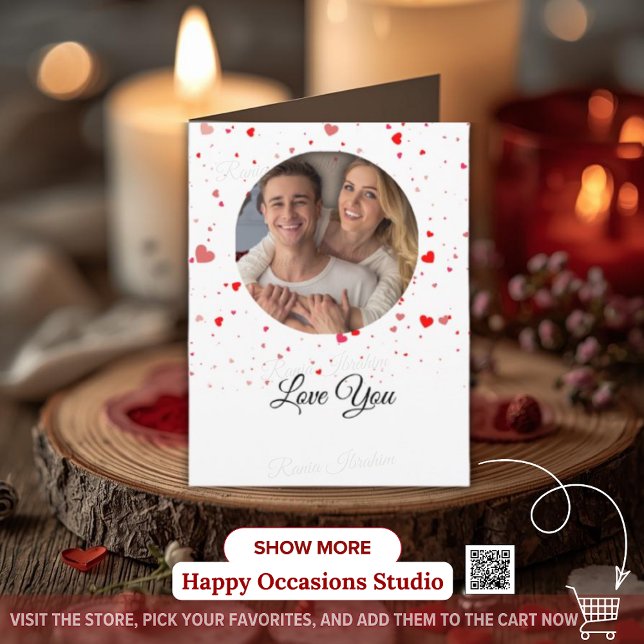 Valentine Love Card | Romantic for Him & Her Tack Kort (Skapare uppladdad)