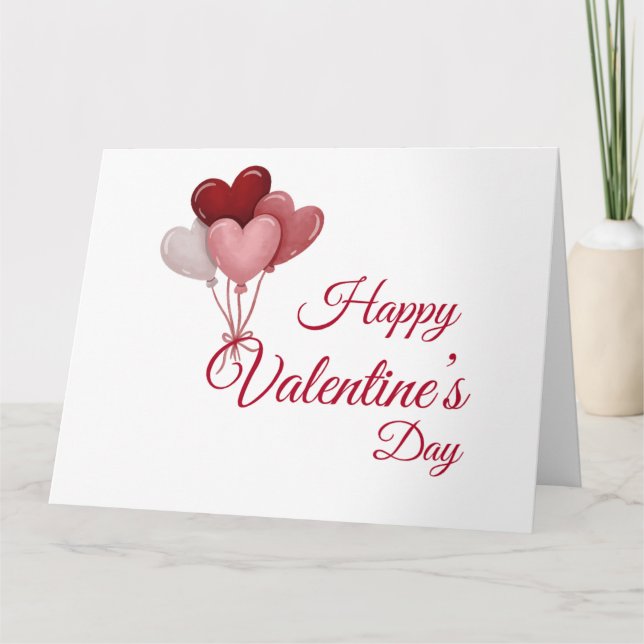 Valentine Love Card | Romantic for Him & Her Tack Kort (Framsida)