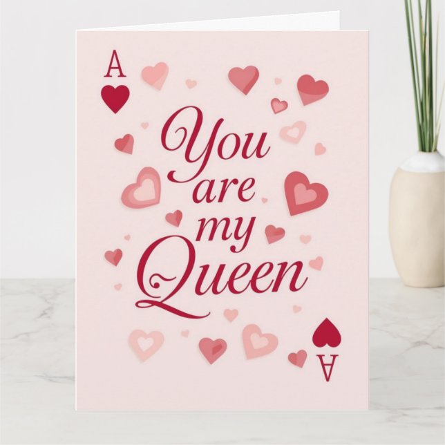 Valentine Love Card | Romantic for Him & Her Tack Kort (Framsida)