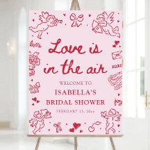 Valentine Love is in the Air Bridal Shower Welcome