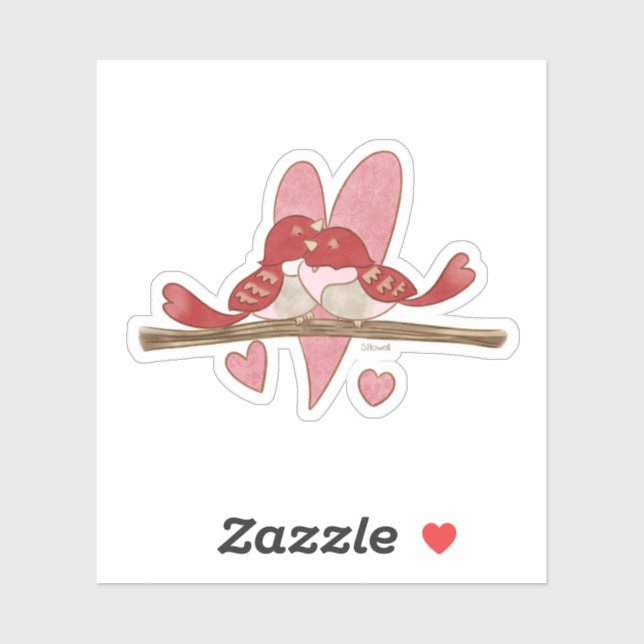 Valentine Lovebird Sticker Klistermärken (Ark)