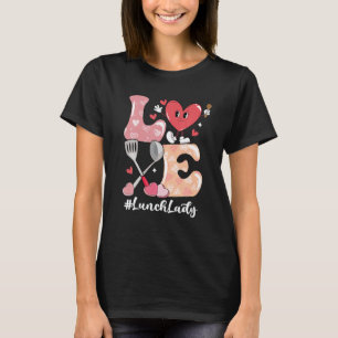 Valentine Lunch Dam Kärlek Retro Groovy Valentine T Shirt