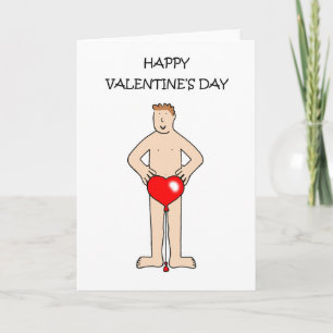 Valentine Man med Balloon Humor Kort
