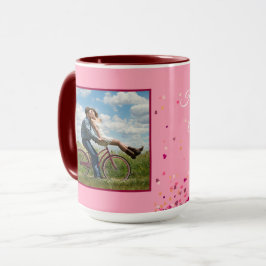 Valentine Maroon Personalize PHOTO MMPLATE Gift Mugg
