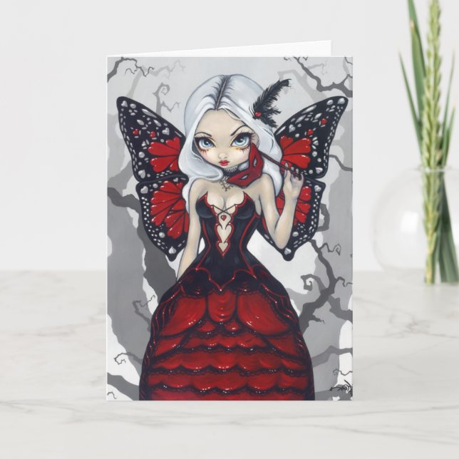 "Valentine Masquade"-hälsningskort Kort (Framsida)