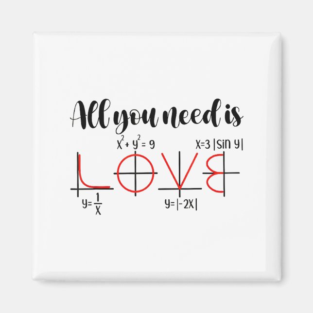 Valentine Math Humor For Teachers Students  Magnet (Framsidan)