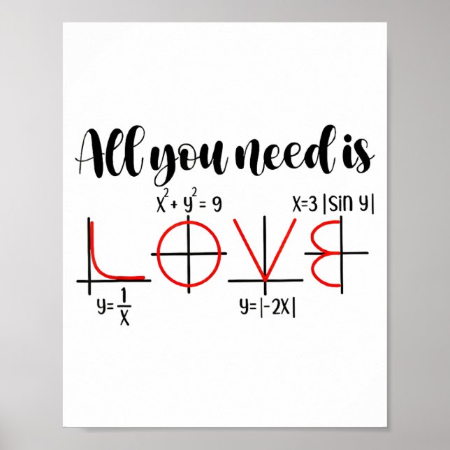 Valentine Math Humor For Teachers Students  Poster (Framsidan)