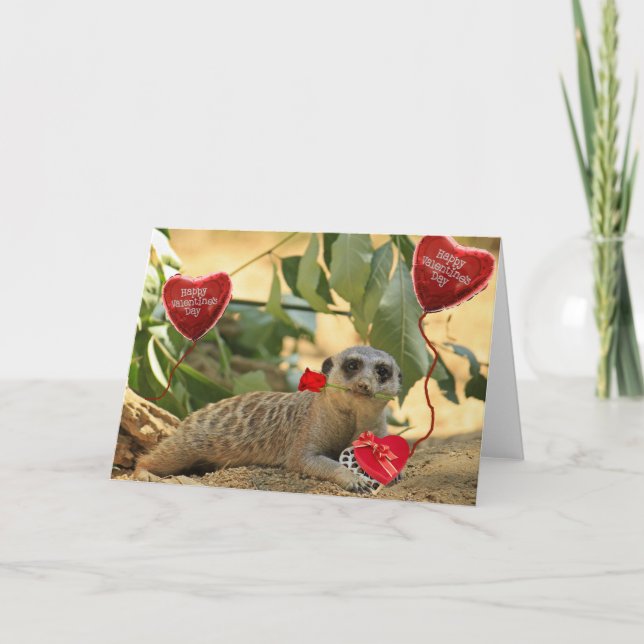 Valentine Meerkat Helgkort (Framsida)
