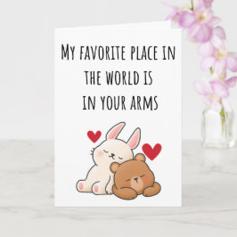 Valentine Min Favoritplats i Världen Vikad Kort