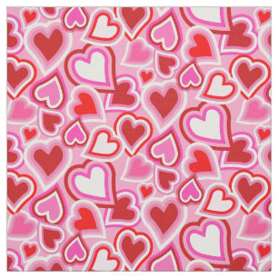 Valentine mix-hjärtan tyg