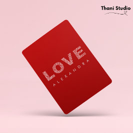 Valentine Modern Red Simple Elegant Typography Julkort