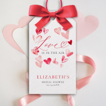 Valentine Modern Whimsical Hearts Bridal Shower