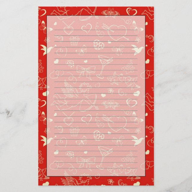 Valentine Mönster Brevpapper (Framsida)