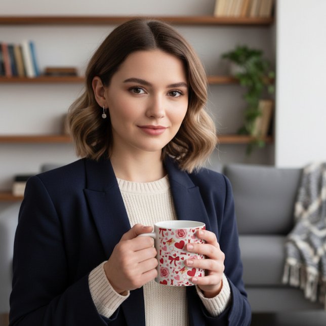 Valentine-mönster Kaffemugg (Skapare uppladdad)