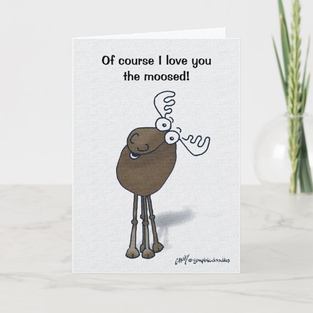 Valentine Moose! Helgkort (Framsida)