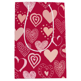 Valentine mörk rosa gullhjärtan