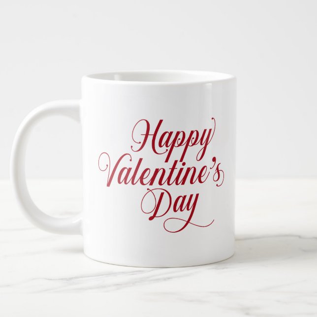 Valentine Mugg Glad Alla hjärtans dag Jumbo Mugg (Vänster)