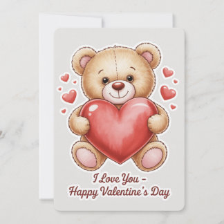 Valentine nallebjörn julkort