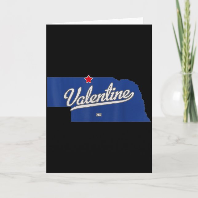 Valentine Nebraska Ne Map  Kort (Framsida)