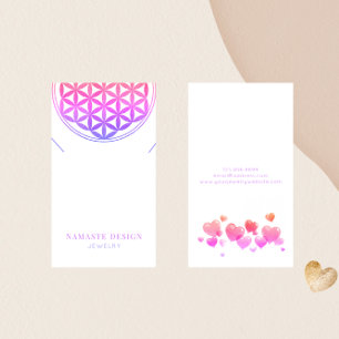 Valentine Necklace Visning Card ・ Blume des Lebens Visitkort