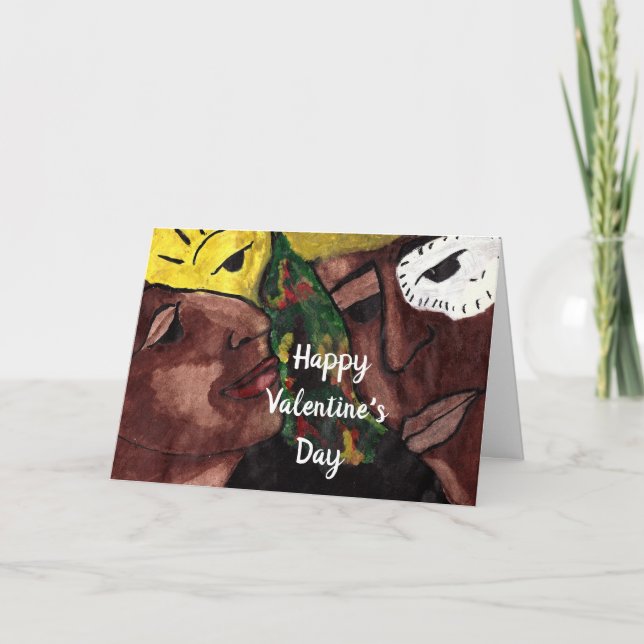 VALENTINE NEGRO WOMAN CARD KORT (Framsida)