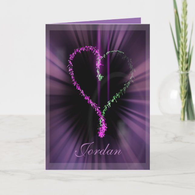 Valentine Neon Helgkort (Framsida)