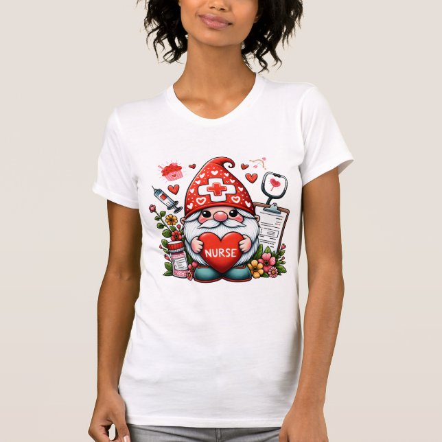 Valentine Nurse-uppskattning T Shirt (Framsida)