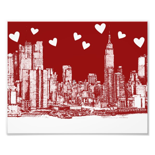 valentine NYC-skyline Fototryck (Framsidan)