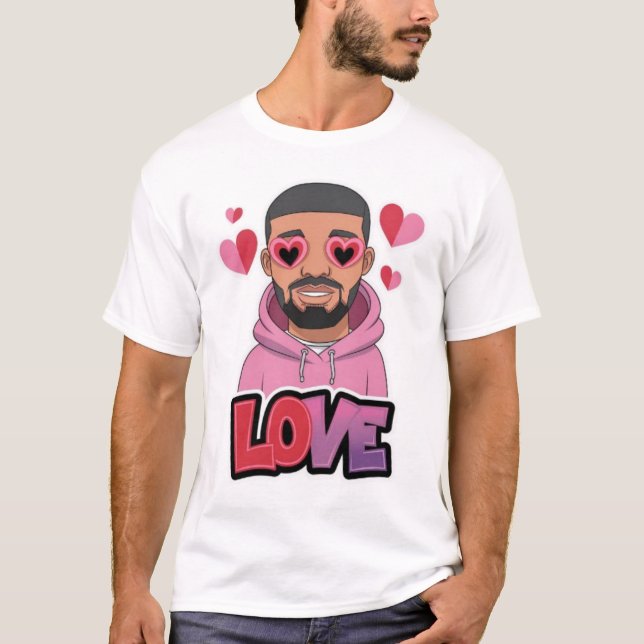 Valentine Öga Heart Drake T Shirt (Framsida)