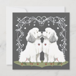 Valentine Old English Sheepdog Sweethearts Kärlek Julkort