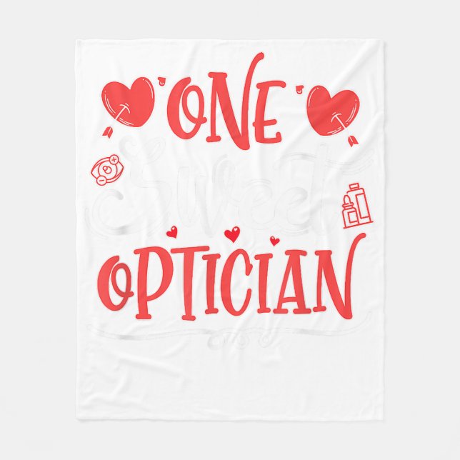 Valentine Optician Öga Doktor Valentines day Fleecefilt (Framsidan)