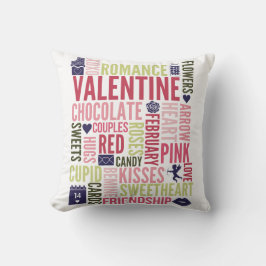 Valentine Ord Valentine Day Dekorativ kudde