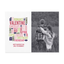 Valentine Ord Valentine Day Foto Postcard