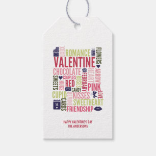Valentine Ord Valentine Day Gift Märkre Presentetikett