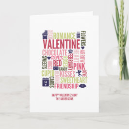 Valentine Ord Valentine Day Greeting Card Helgkort