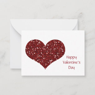 Valentine Pack Simple Red Gnistra Heart Anteckningskort