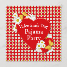 Valentine Pajama Party Daisy Inbjudan