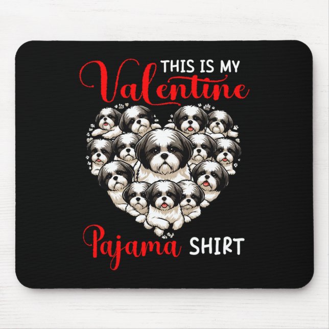 Valentine Pajama Shirt Group Shih Tzus In Heart Sh Musmatta (Framsidan)