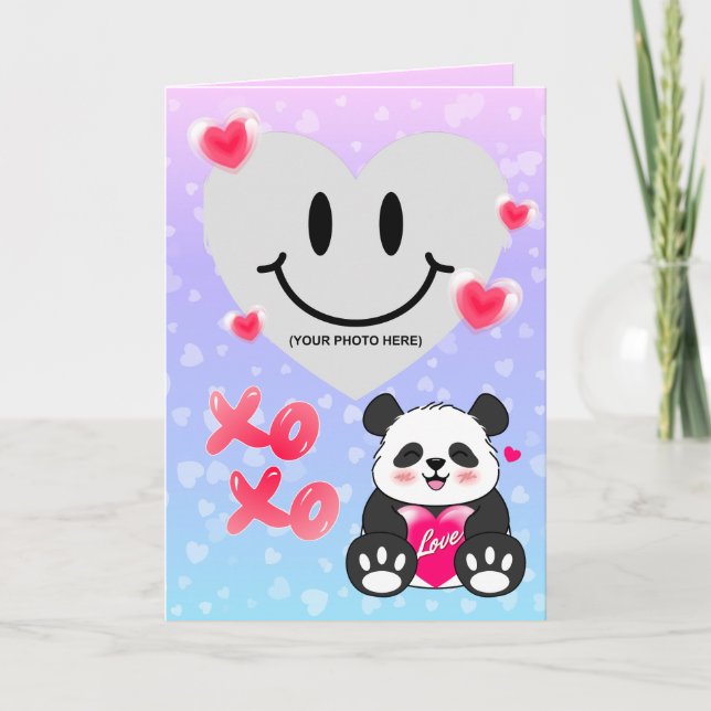 Valentine Panda i Kärlek Kort (Framsida)