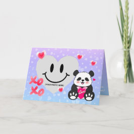 Valentine Panda i Kärlek Kort