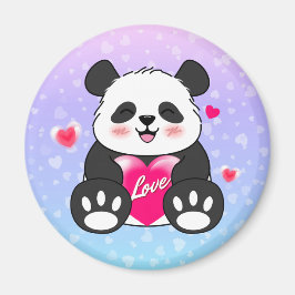 Valentine Panda i Kärlek Magnet