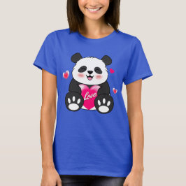 Valentine Panda i Kärlek T Shirt