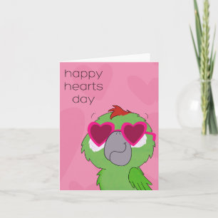 Valentine papegoja kort