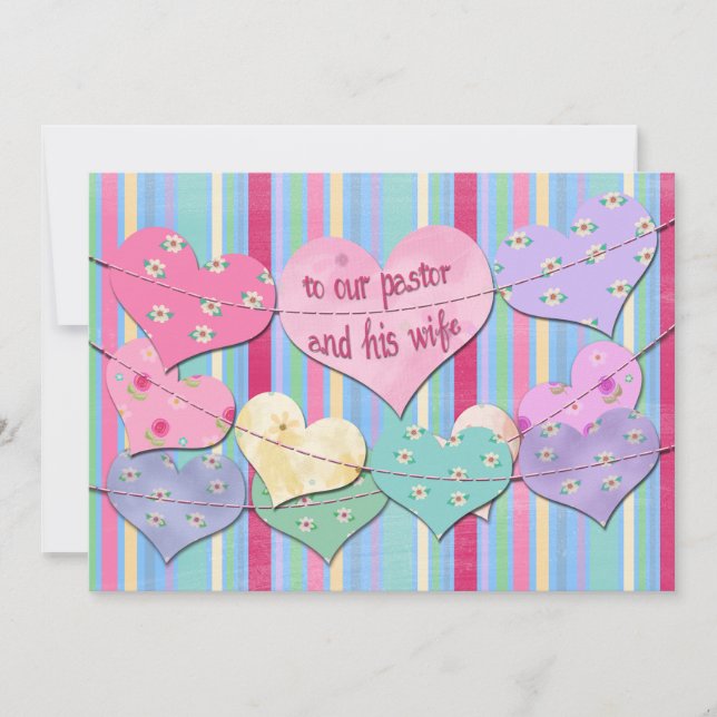 Valentine Papper Hearts Bunting for Pastor (Framsida)