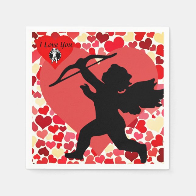 Valentine Papprare Party Napkins Pappersservett (Framsidan)