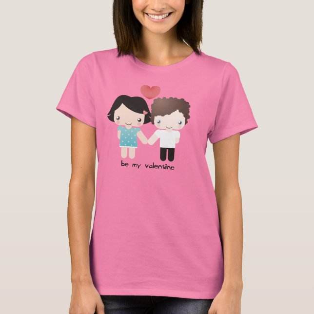 Valentine par Shirt T (Framsida)