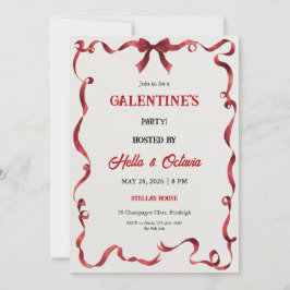 Valentine Party Invitation Printable Inbjudningar