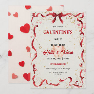 Valentine Party Invitation Printable Inbjudningar