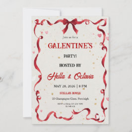 Valentine Party Invitation Printable Inbjudningar